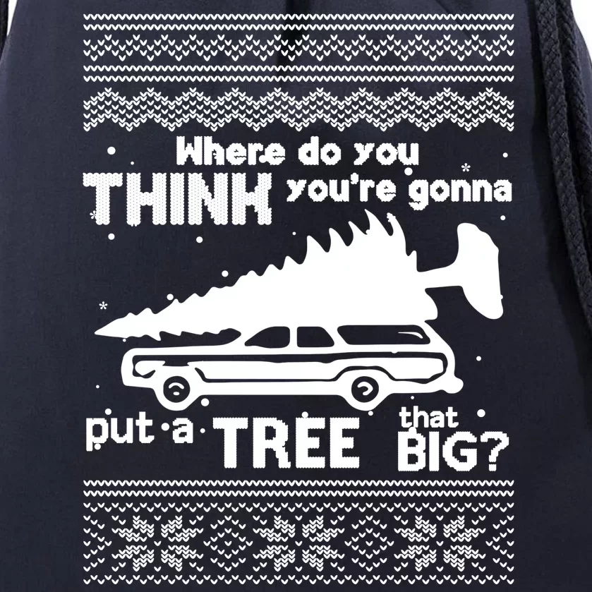 Todd Margo Couples Ugly Christmas Vacation Tree Drawstring Bag