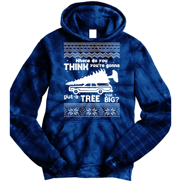 Todd Margo Couples Ugly Christmas Vacation Tree Tie Dye Hoodie