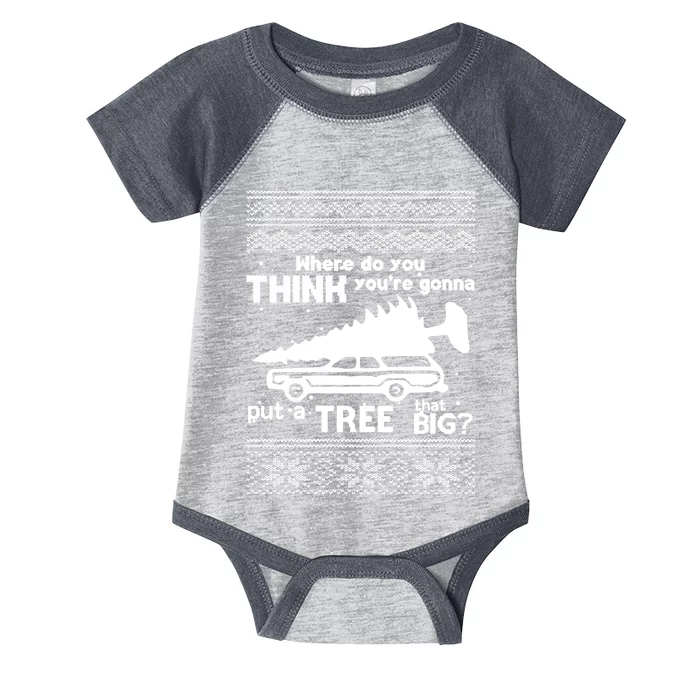 Todd Margo Couples Ugly Christmas Vacation Tree Infant Baby Jersey Bodysuit