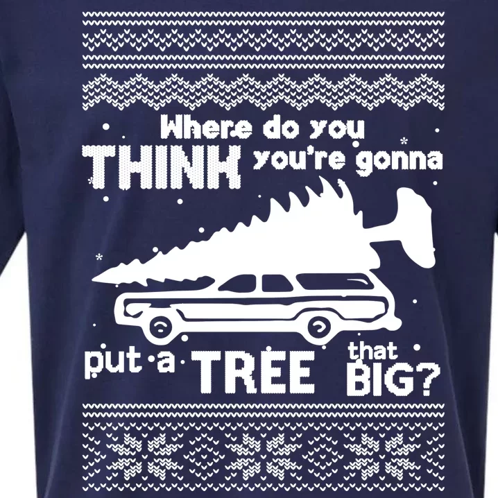 Todd Margo Couples Ugly Christmas Vacation Tree Sueded Cloud Jersey T-Shirt