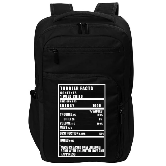 Toddler Nutrients Facts Impact Tech Backpack