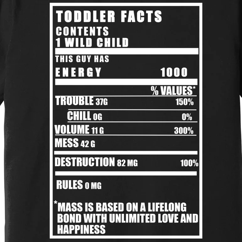 Toddler Nutrients Facts Premium T-Shirt