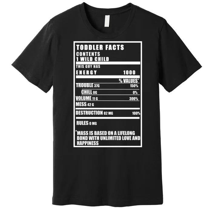 Toddler Nutrients Facts Premium T-Shirt