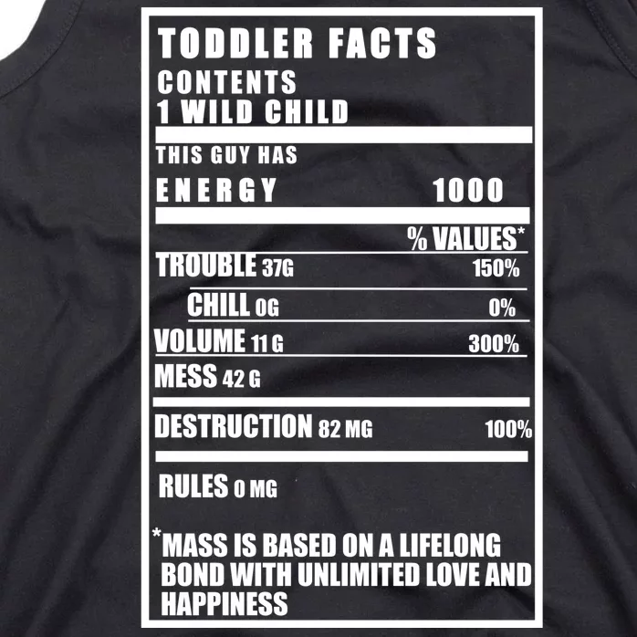 Toddler Nutrients Facts Tank Top