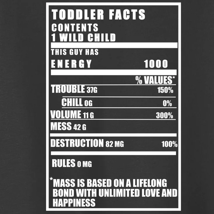 Toddler Nutrients Facts Toddler T-Shirt