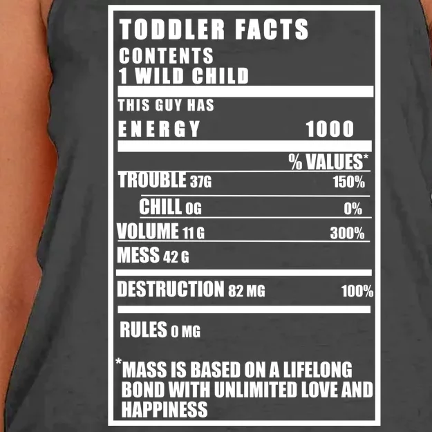 Toddler Nutrients Facts Women's Knotted Racerback Tank