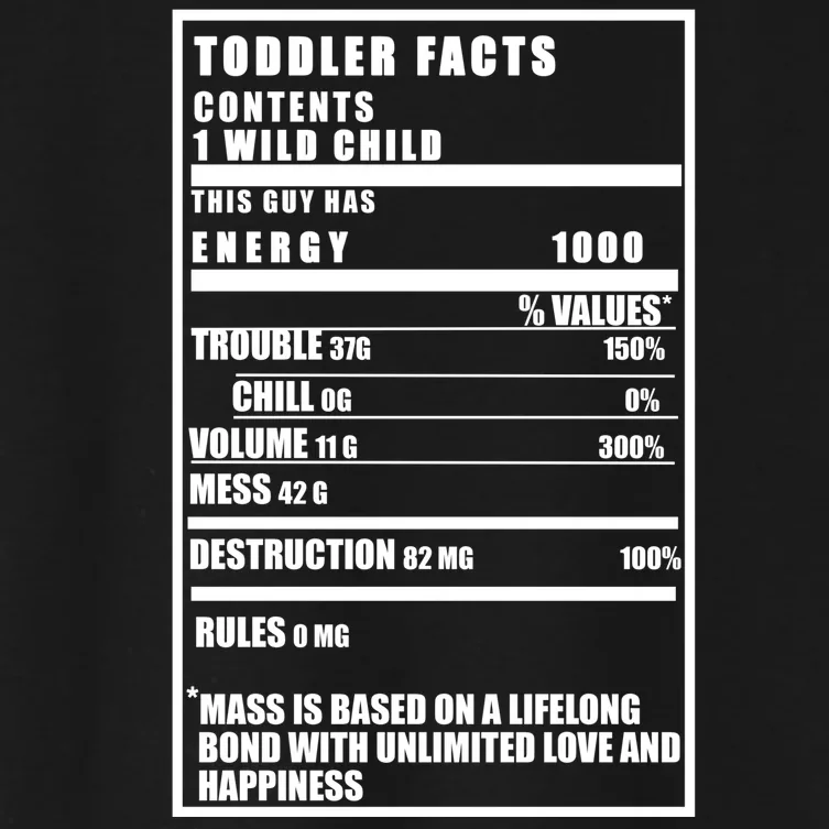 Toddler Nutrients Facts Women's Crop Top Tee