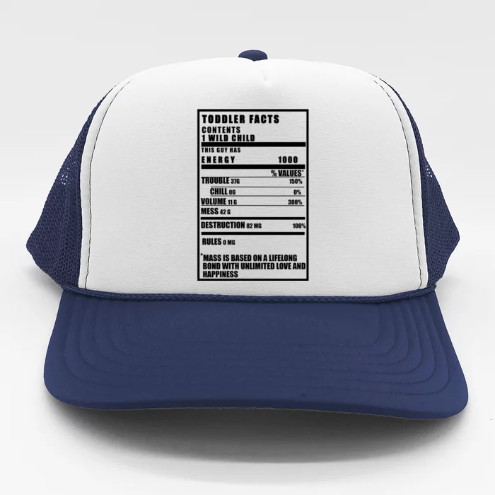 Toddler Nutrients Facts Trucker Hat