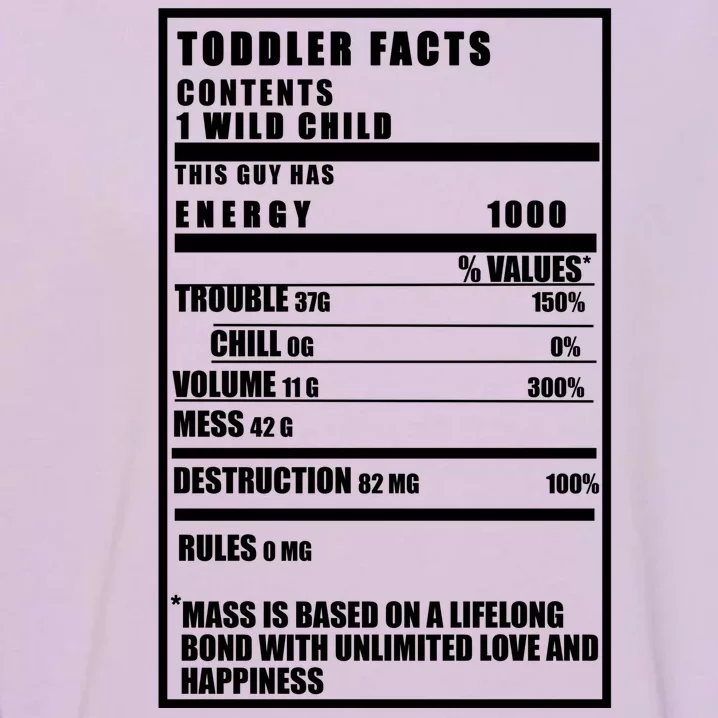 Toddler Nutrients Facts Garment-Dyed Sweatshirt