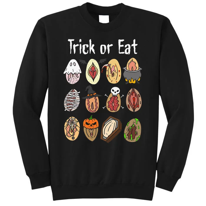 Trick Or Eat Funny Halloween Vagina Hilarious Tall Sweatshirt