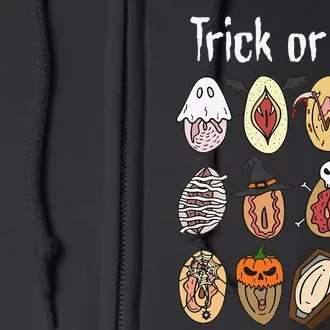 Trick Or Eat Funny Halloween Vagina Hilarious Full Zip Hoodie