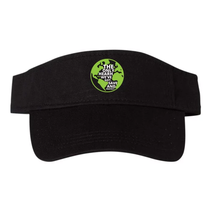 The Only Earth We've Got Save And Protect, Earth Ever Day Valucap Bio-Washed Visor