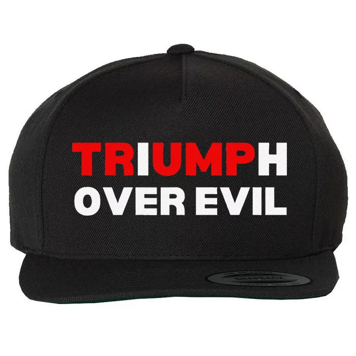 Triumph Over Evil. Wool Snapback Cap