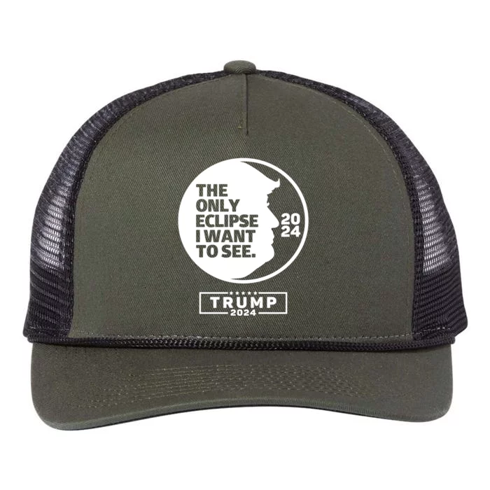 The Only Eclipse I Want To See Trump 2024 Retro Rope Trucker Hat Cap