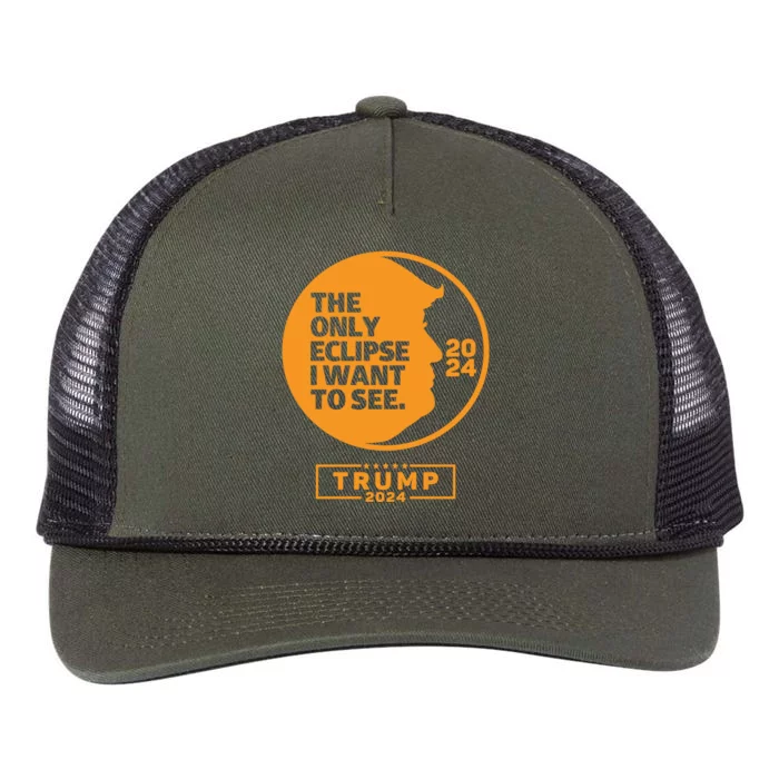 The Only Eclipse I Want To See Trump 2024 Retro Rope Trucker Hat Cap