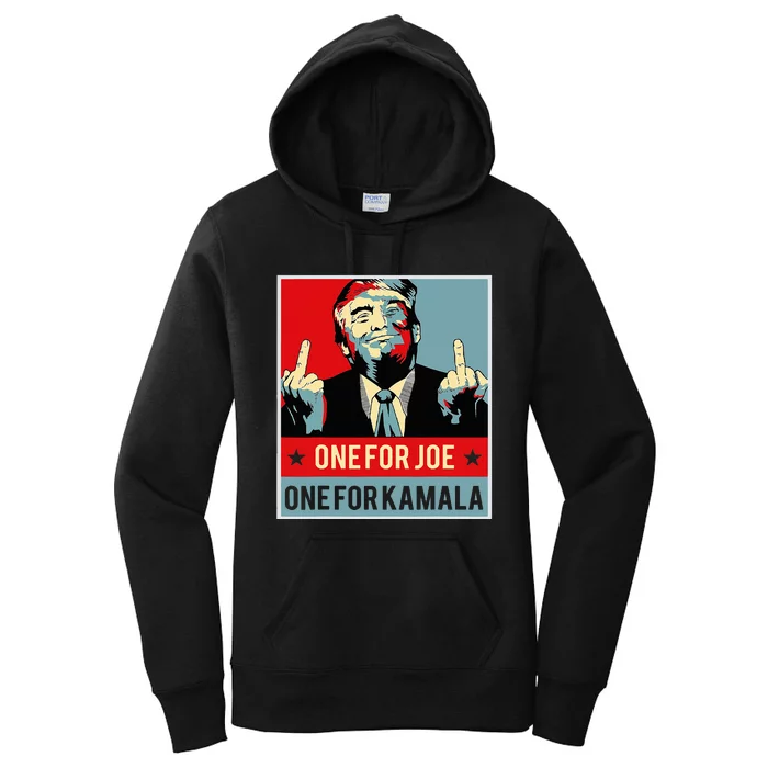 Trump One For Joe One For Kamala Women's Pullover Hoodie