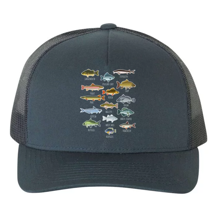 Types Of Freshwater Fish Species Fishing Yupoong Adult 5-Panel Trucker Hat