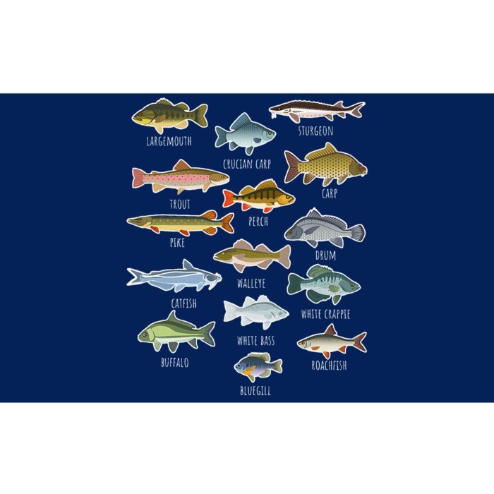 Types Of Freshwater Fish Species Fishing Bumper Sticker