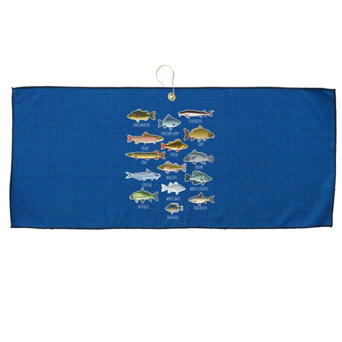 Types Of Freshwater Fish Species Fishing Large Microfiber Waffle Golf Towel