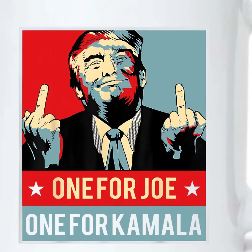 Trump One For Joe One For Kamala Black Color Changing Mug