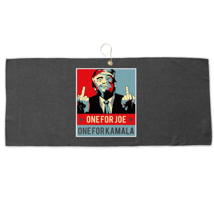 Trump One For Joe One For Kamala Large Microfiber Waffle Golf Towel