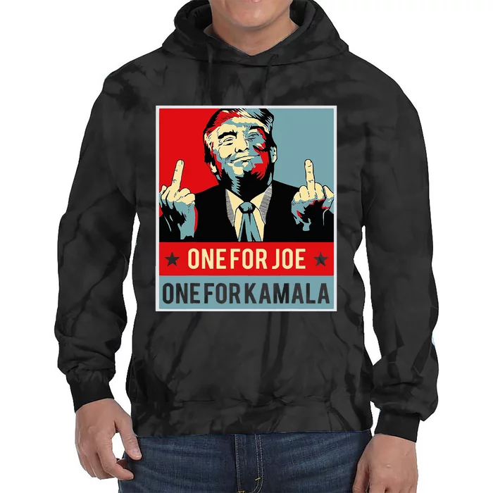 Trump One For Joe One For Kamala Tie Dye Hoodie