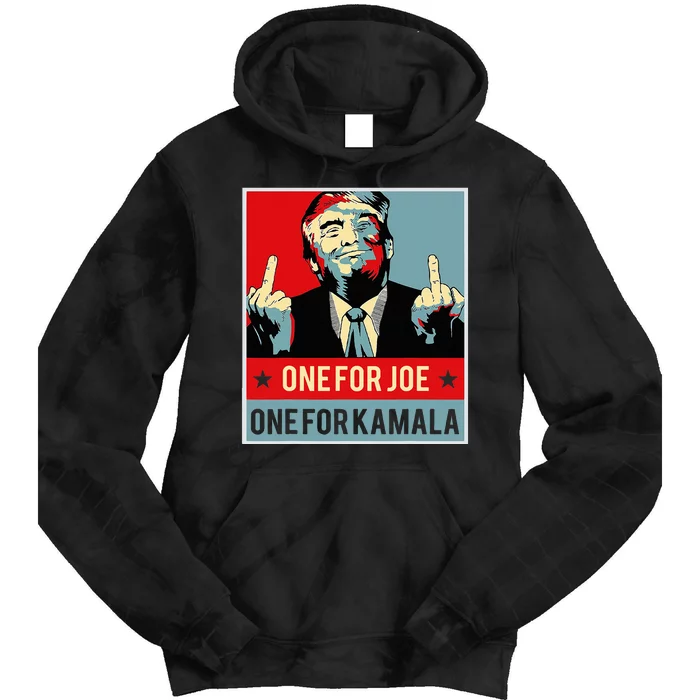 Trump One For Joe One For Kamala Tie Dye Hoodie