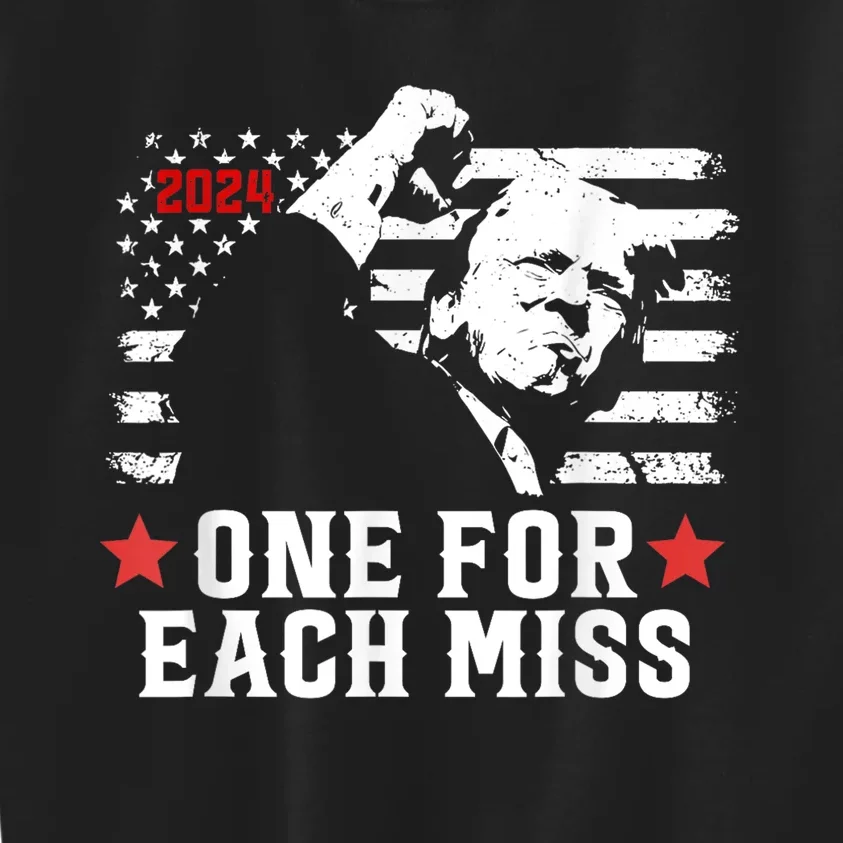 Trump One For Each Miss Trump Vote 2024 America Usa Kids Sweatshirt