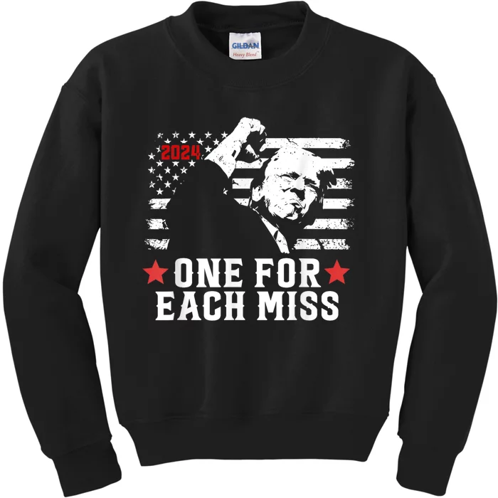 Trump One For Each Miss Trump Vote 2024 America Usa Kids Sweatshirt