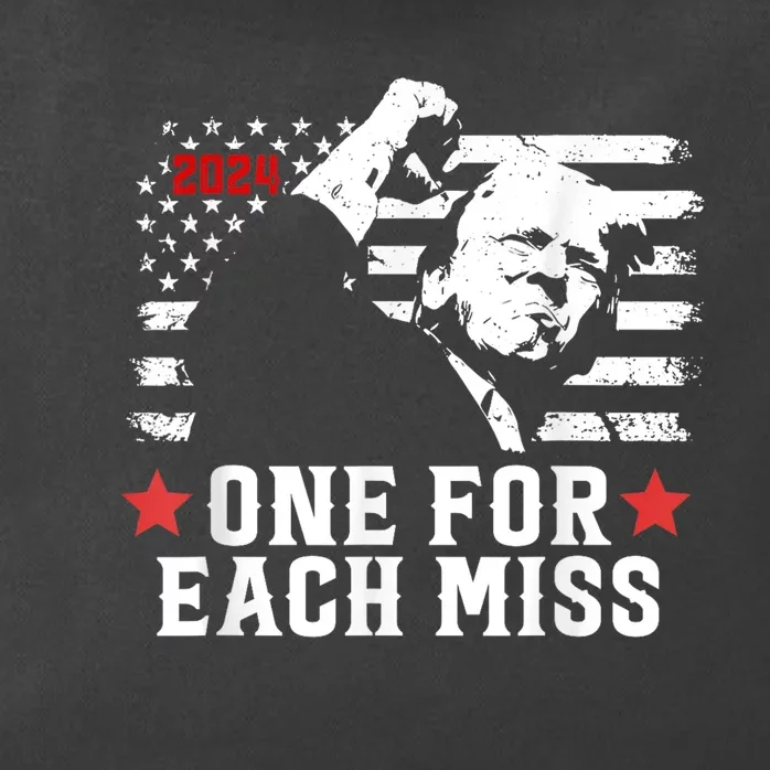 Trump One For Each Miss Trump Vote 2024 America Usa Zip Tote Bag