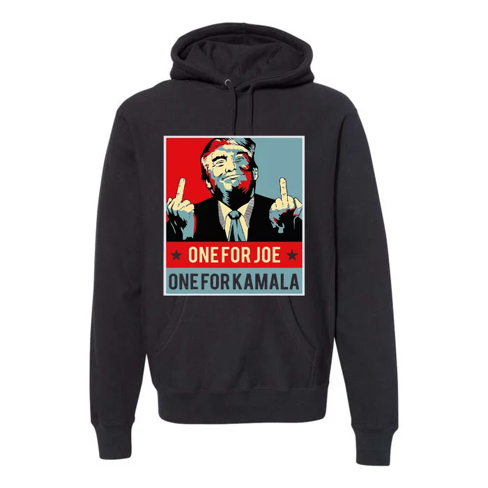 Trump One For Joe One For Kamala Premium Hoodie