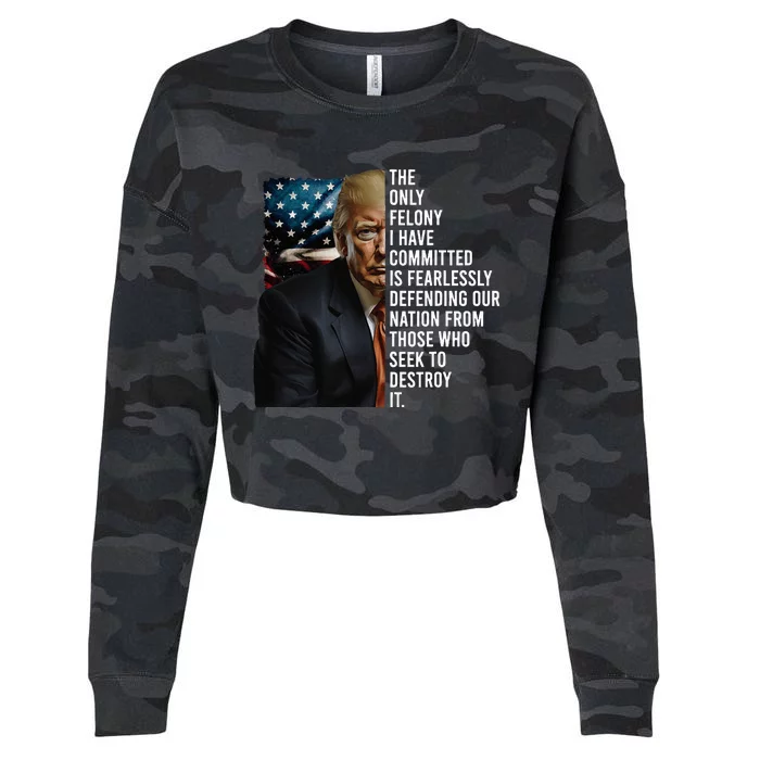 The Only Felony I Have Committed Trump Republican Cropped Pullover Crew