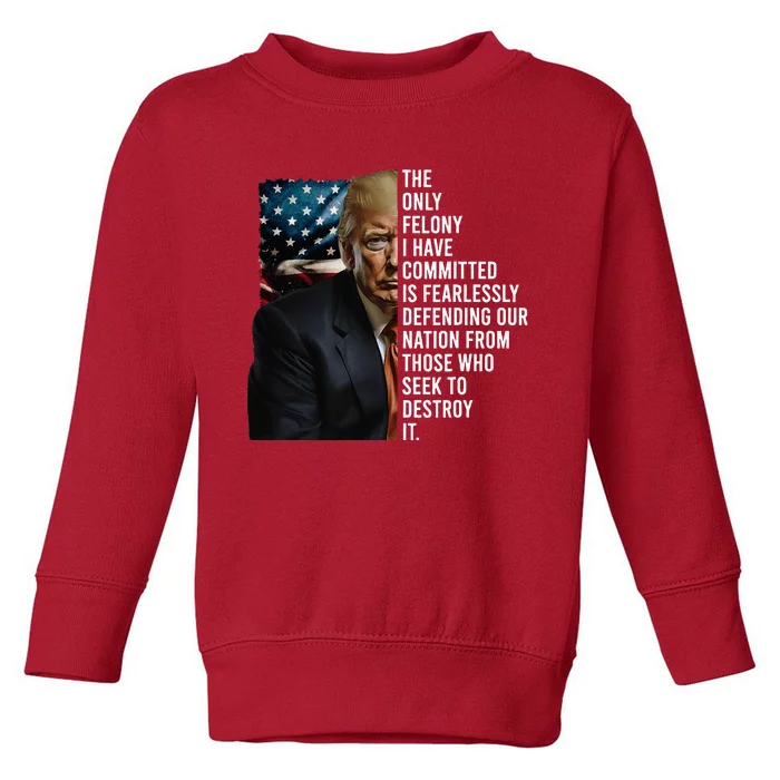 The Only Felony I Have Committed Trump Republican Toddler Sweatshirt