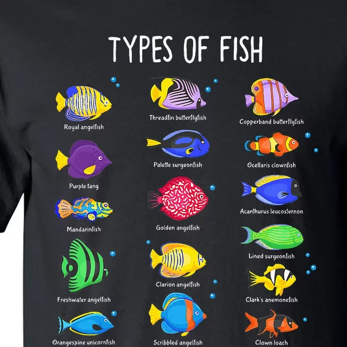 Types Of Freshwater Fish Species Fishing Tall T-Shirt