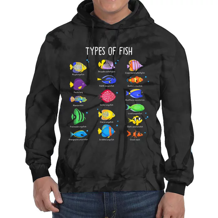 Types Of Freshwater Fish Species Fishing Tie Dye Hoodie