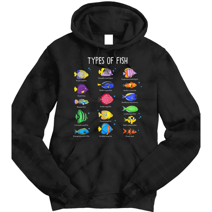 Types Of Freshwater Fish Species Fishing Tie Dye Hoodie