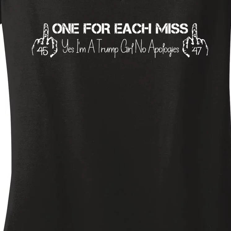 Trump One For Each Miss Women's V-Neck T-Shirt