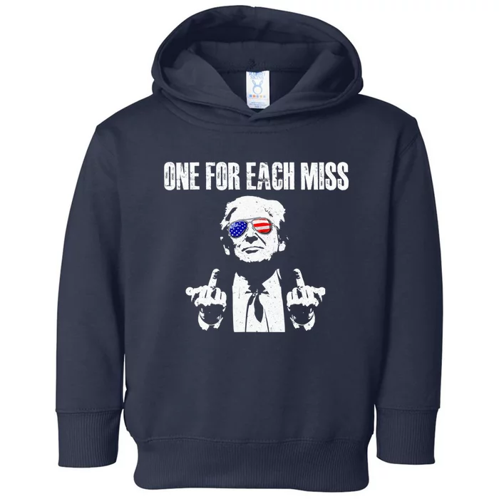 Trump One For Each Miss Funny Trump Meme With America Glasses Toddler Hoodie