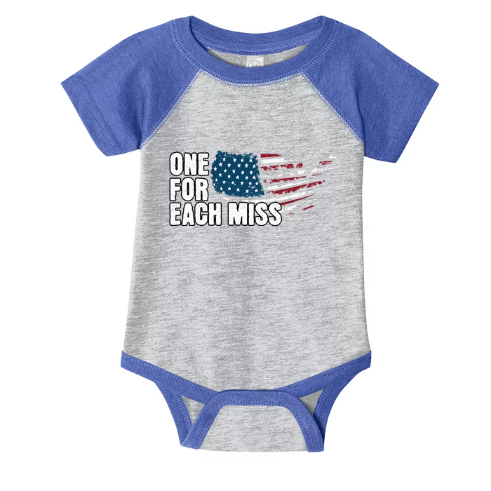 Trump One For Each Miss Political 2024 Infant Baby Jersey Bodysuit