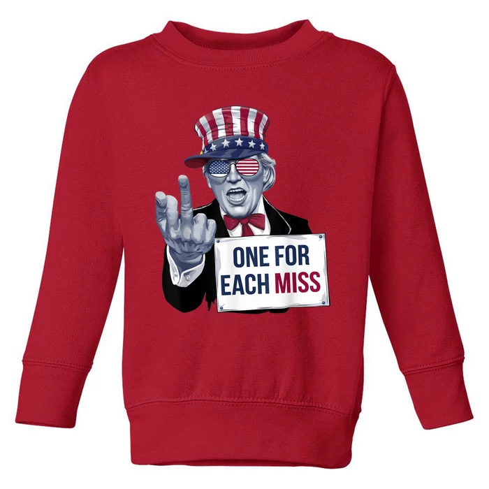 Trump One For Each Miss Graphic Trump Bold Statement Toddler Sweatshirt