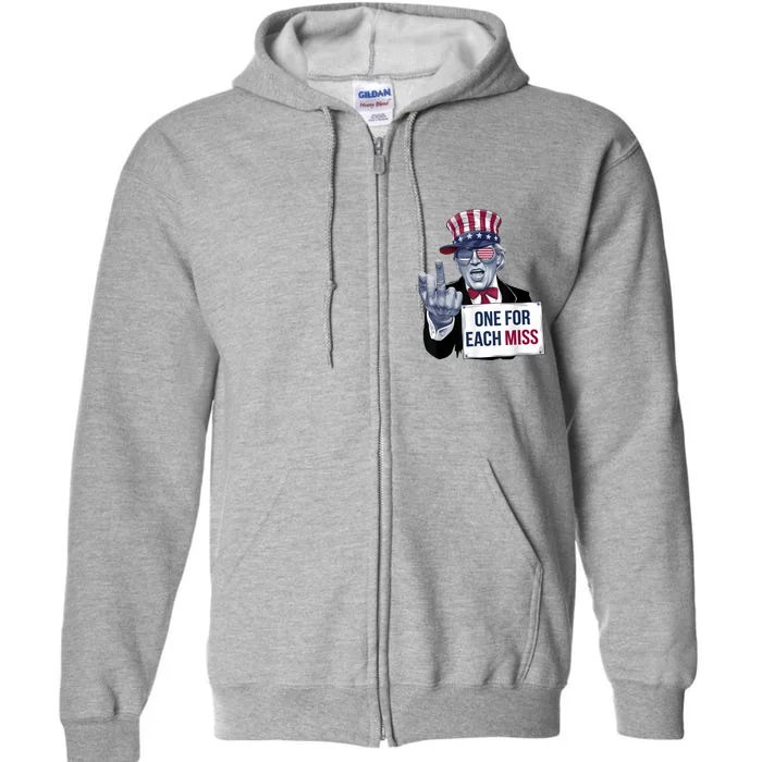 Trump One For Each Miss Graphic Trump Bold Statement Full Zip Hoodie