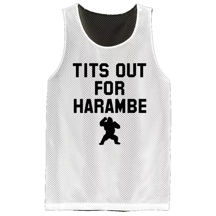 Tits Out For Harambe Mesh Reversible Basketball Jersey Tank