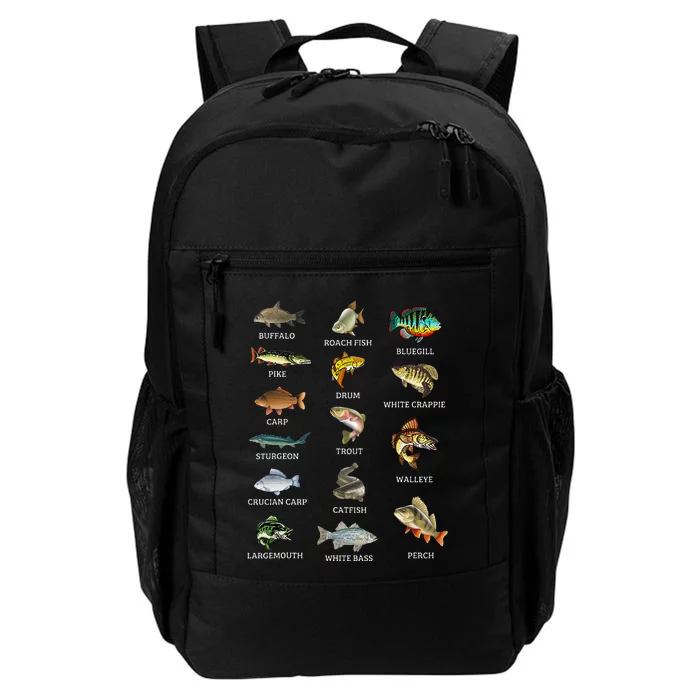 Types Of Freshwater Fish Species Fishing Fisherman Anglers Daily Commute Backpack