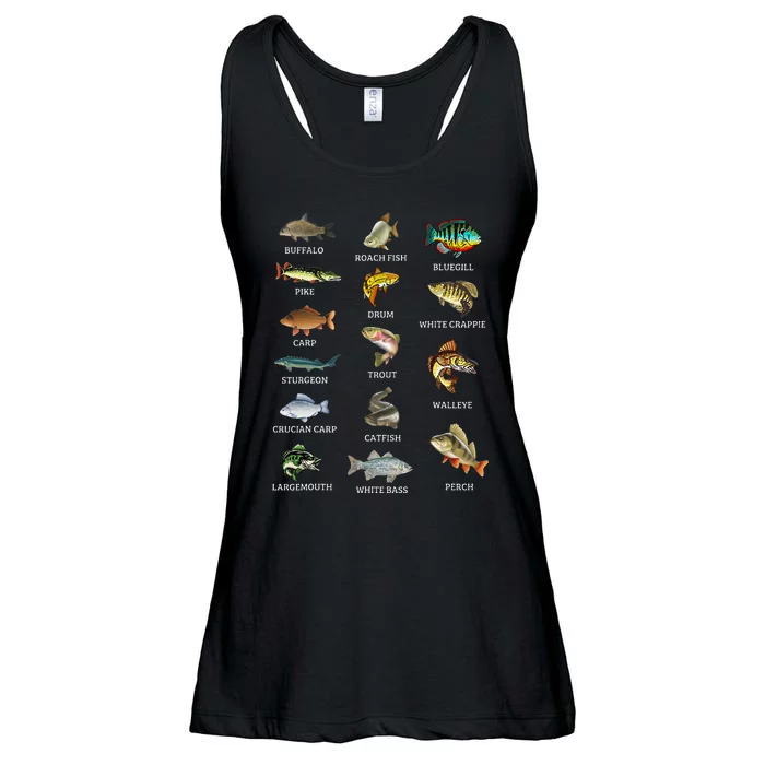 Types Of Freshwater Fish Species Fishing Fisherman Anglers Ladies Essential Flowy Tank