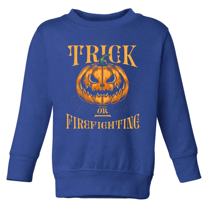 Trick Or Firefighting Halloween Firefighter Scary Fire Cool Gift Toddler Sweatshirt