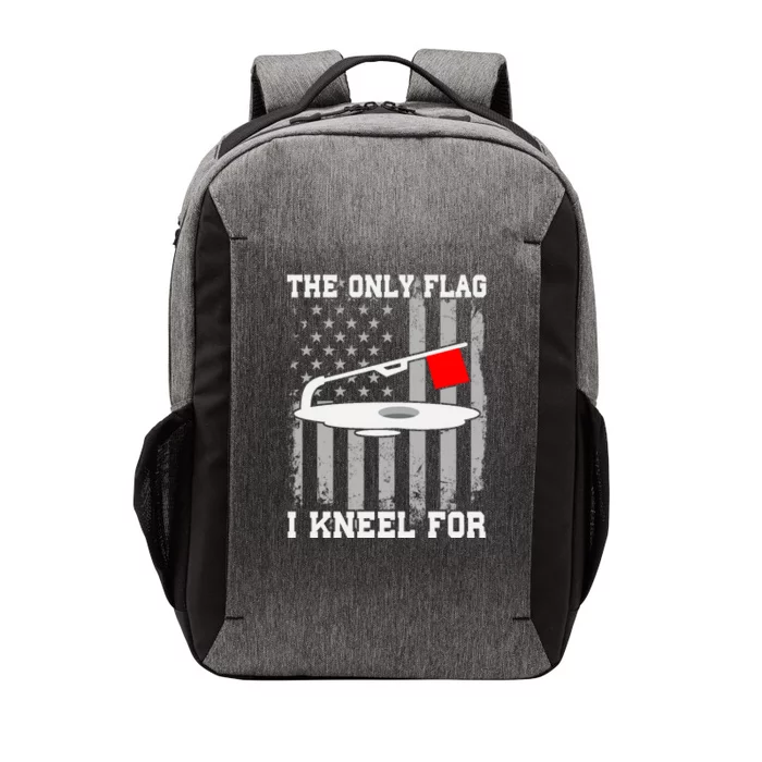 The only Flag I Kneel for Funny Ice Fishing Fisherman Vector Backpack