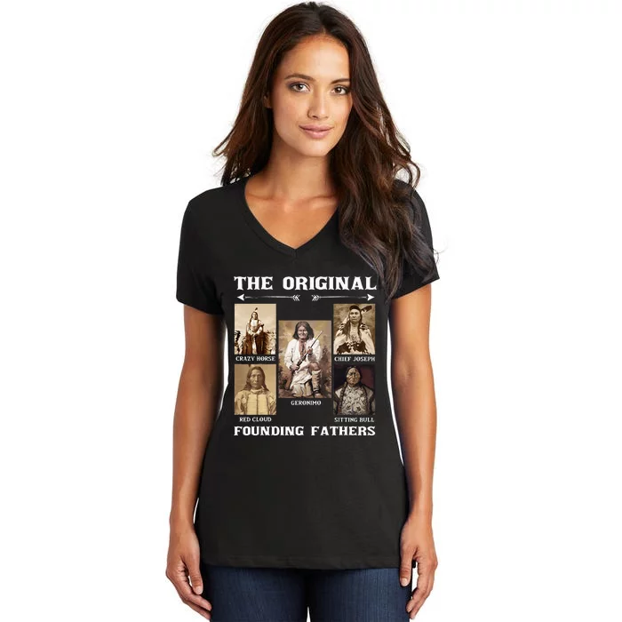 The Original Founding Fathers Native American Women's V-Neck T-Shirt