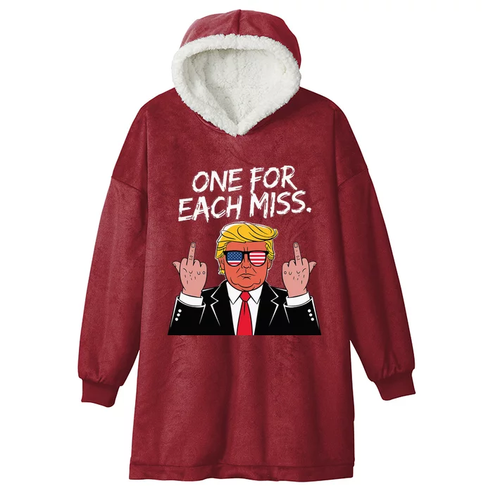 Trump One For Each Miss Funny Political Hooded Wearable Blanket