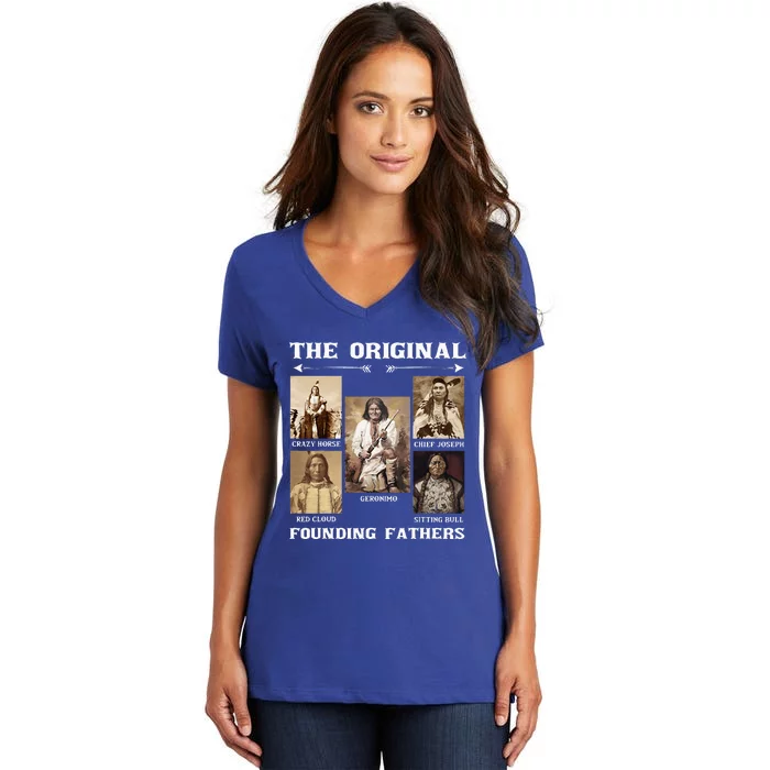 The Original Founding Fathers Native American Women's V-Neck T-Shirt