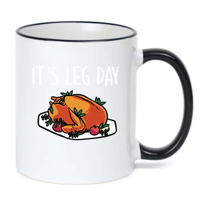 Thanksgiving Outfit For Fall Feast Exercise Its Leg Day Meaningful Gift Black Color Changing Mug